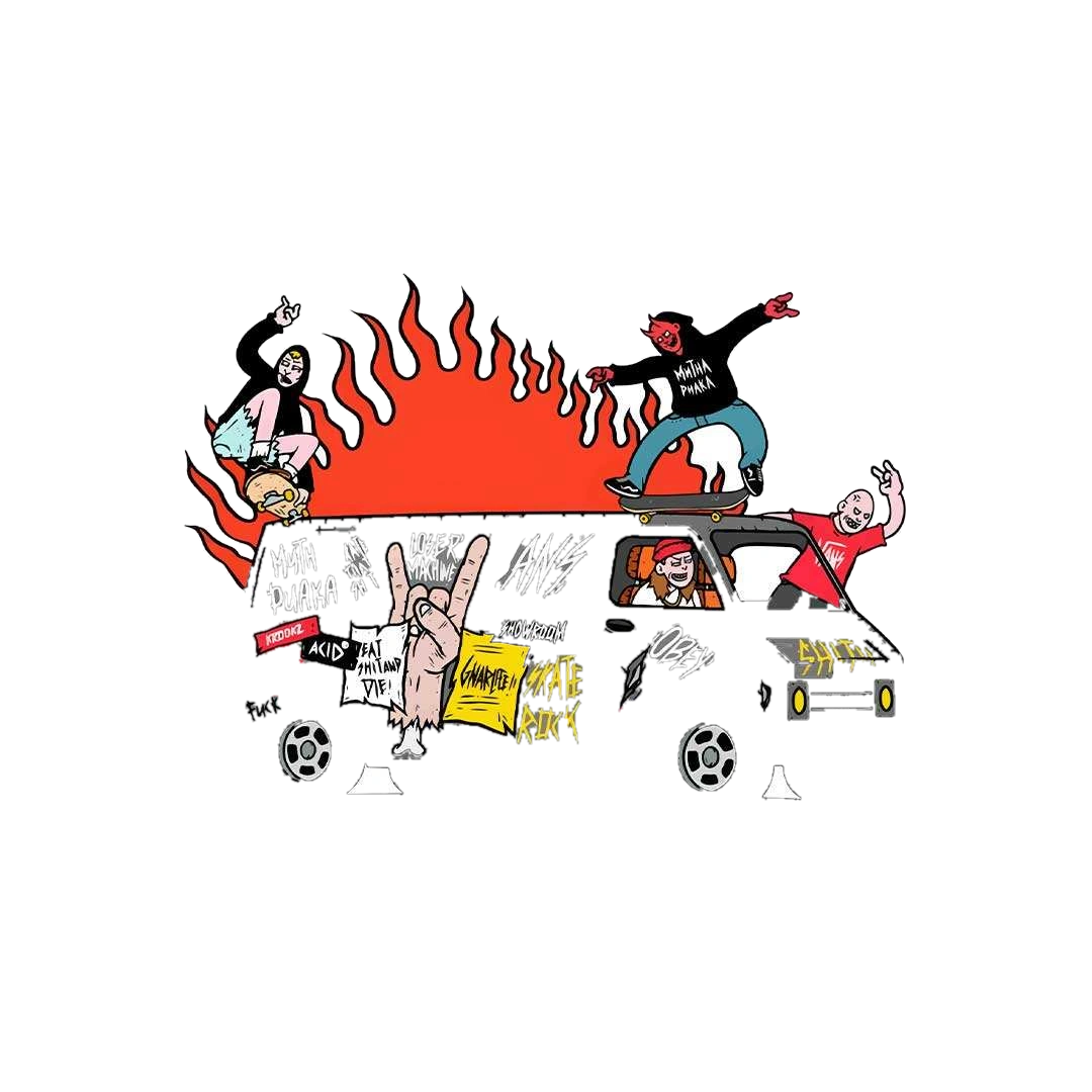 Rocking Van Sticker